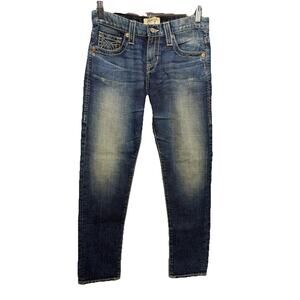 BIG STAR Sydney Boyfriend Jeans Women's Size 24 Dark Wash Distressed Denim